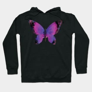 Polygonal Violet Butterfly Hoodie